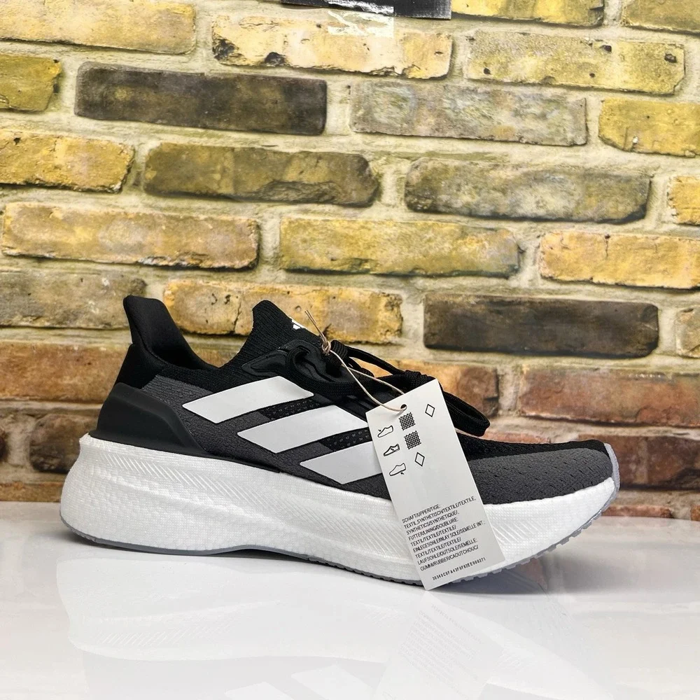 Womens 8 - Adidas UltraBoost 5X Black Carbon Comfy Athletic Running Shoes IH3102